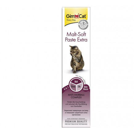 GimCat Malt-Soft Extra - Паста Для Виведення Шерсті Зі Шлунку Котів, 50г