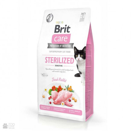 BRIT CARE для стерилізованих котів з кроликом (ціна вказана за 100г)