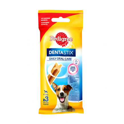 UA PEDIGREE® DentaStix®. Ласощі для дорослих собак маленьких порід старших за 4 місяці.   