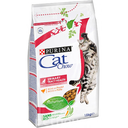 Корм CAT CHOW (Кет Чау) урологія, зі смаком курки для дорослих котів, 1,5кг